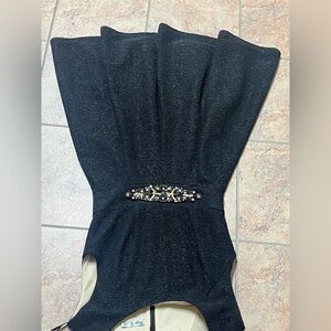 Eliza J Black Dress with Gem Accents